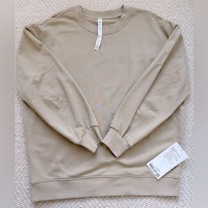NWT Lululemon Perfectly Oversized Crew Sweatshirt, trench, size: 6